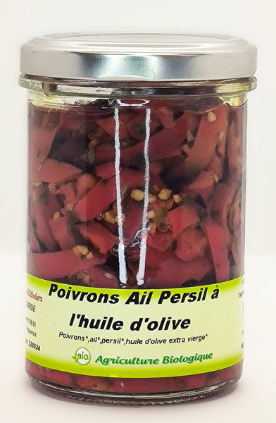 Poivrons ail persil à l'huile d'olive BIO - 110 g