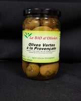 Olives vertes à la Provençale 300 gr Le Bio d'Olivier