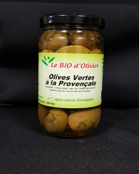 Olives vertes à la Provençale 300 gr Le Bio d'Olivier